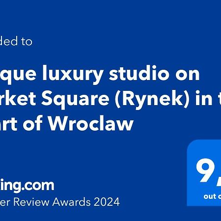 Appartamento Unique Luxury Studio On Market Square Breslavia Esterno foto